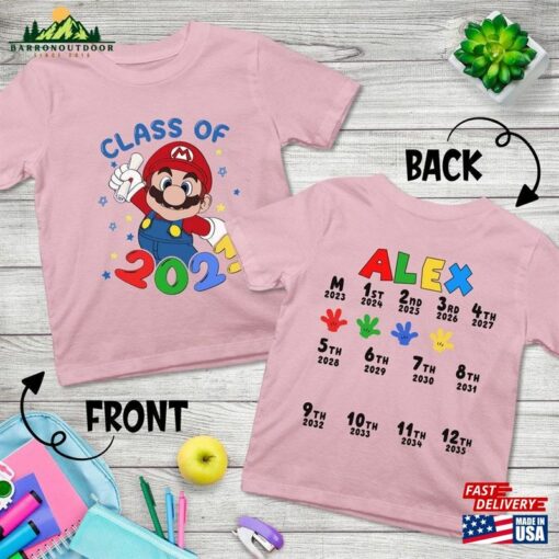 Super Mario Hand Print Graduation 2023 Shirt T-Shirt Classic