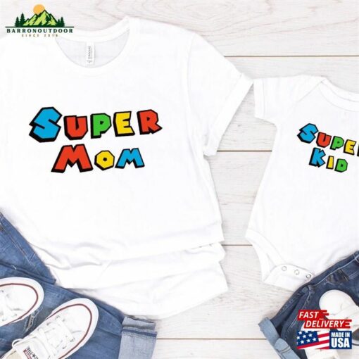 Super Mom And Kid T-Shirts Matching Mother’s Day Classic Hoodie