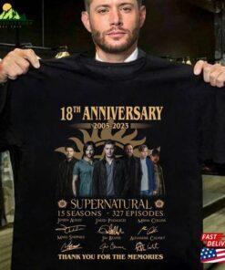 Supernatural 18 Years Anniversary Signatures 2005 2023 Shirt Unisex Sweatshirt