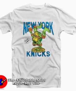 TMNT Michelangelo X New York Knicks Funny T-Shirt On Sale TMNT Michelangelo X New York Knicks Funny T-Shirt On Sale