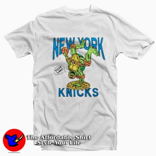 TMNT Michelangelo X New York Knicks Funny T-Shirt On Sale