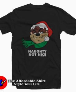 Tasmanian Devil Naughty Not Nice Christmas T-shirt On Sale Tasmanian Devil Naughty Not Nice Christmas T-shirt On Sale