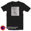 Taylor Swift Song List Handwriting T-Shirt