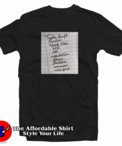 Taylor Swift Song List Handwriting T-Shirt Taylor Swift Song List Handwriting T-Shirt