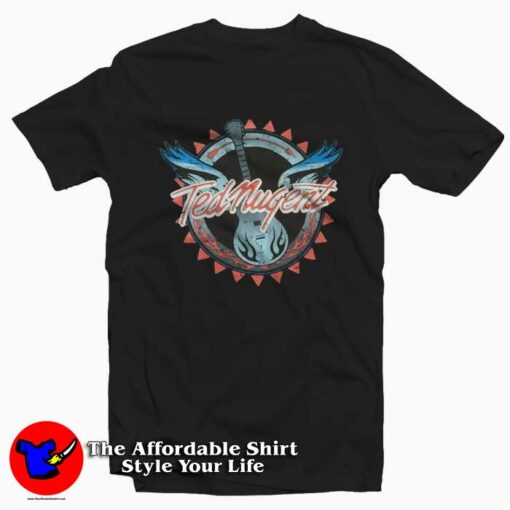 Ted Nugent Winged Guitar Image Unisex T-shirt On Sale