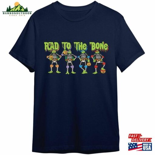 Teenage Mutant Ninja Turtles Halloween Rad To The Bone Group Shirt Retro Logo Swaetshirt Funny Turtle Sweatshirt Unisex