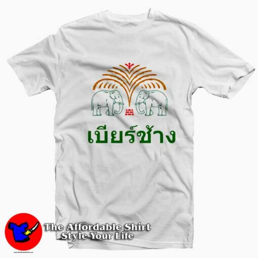 Thai Chang Beer  Thailand Elephant Graphic T-Shirt On Sale