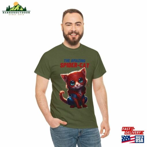 The Amazing Spider Cat Unisex Heavy Cotton Tee Sweatshirt