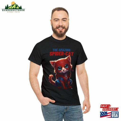 The Amazing Spider Cat Unisex Heavy Cotton Tee T-Shirt