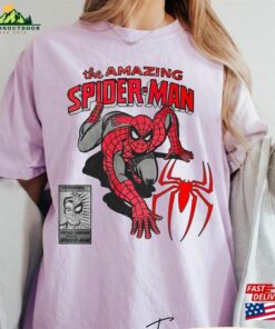 The Amazing Spider Man Comfort Colors Vintage 90S Shirt Marvel Superhero Mcu Avenger Comic Cartoon T-Shirt Sweatshirt