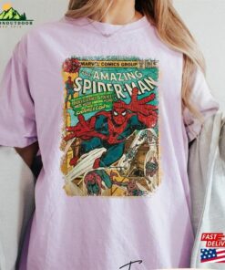The Amazing Spider Man Comfort Colors Vintage 90S Shirt Marvel Superhero Retro Mcu Avenger Comic Cartoon Unisex T-Shirt