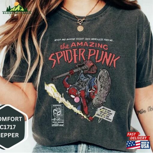 The Amazing Spider Punk Comfort Colors Shirt Man 2023 Across T-Shirt Hoodie