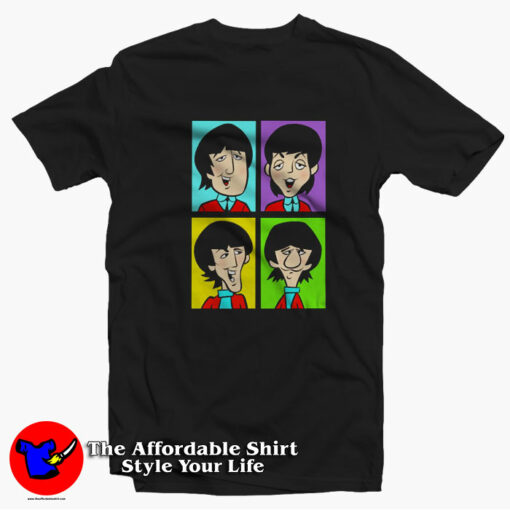 The Beatles Funny Cartoon Graphic Unisex T-shirt On Sale