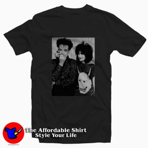 The Cure Robert Smith and Siouxsie Graphic T-Shirt On Sale