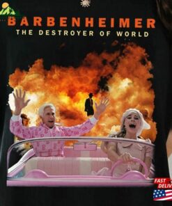 The Destroy Of World Barbenheimer Shirt Barbie Vs Oppenheimer Unisex T-Shirt
