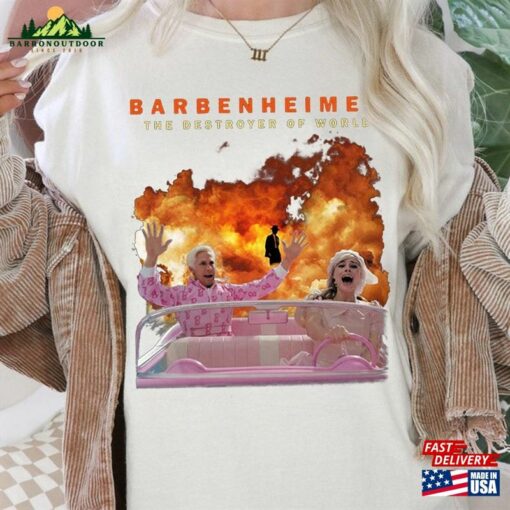 The Destroy Of World Barbenheimer Shirt Barbie Vs Oppenheimer Unisex T-Shirt