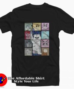 The Eras Tour Cat Version Funny Parody Unisex T-Shirt On Sale The Eras Tour Cat Version Funny Parody Unisex T-Shirt On Sale