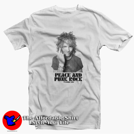 The Flaming Peace And Punk Rock Destroyed T-Shirt On Sale