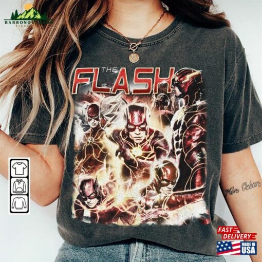 The Flash Movie Shirt 90S Y2k Vintage Retro Bootleg Sweatshirt T-Shirt Hoodie