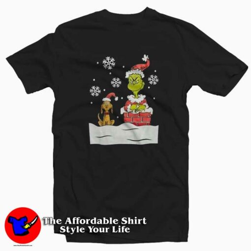 The Grinch And Dog Stole Christmas Funny T-shirt On Sale