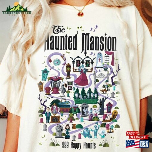 The Haunted Mansion Map Comfort Color Shirt Halloween Tee Classic Sweatshirt