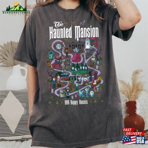 The Haunted Mansion Map Comfort Color Shirt Halloween Tee Classic Sweatshirt