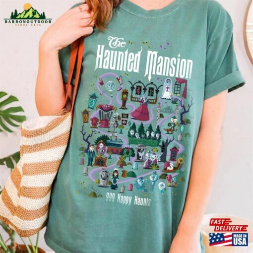 The Haunted Mansion Map Comfort Color Shirt Halloween Tee Classic Sweatshirt