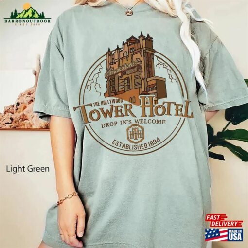 The Hollywood Tower Hotel Shirt Of Terror Disney Comfort Colors T-Shirt Classic