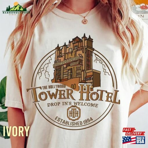 The Hollywood Tower Hotel Shirt Of Terror Disney Comfort Colors T-Shirt Classic