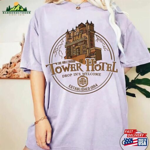 The Hollywood Tower Hotel Shirt Of Terror Disney Comfort Colors T-Shirt Classic