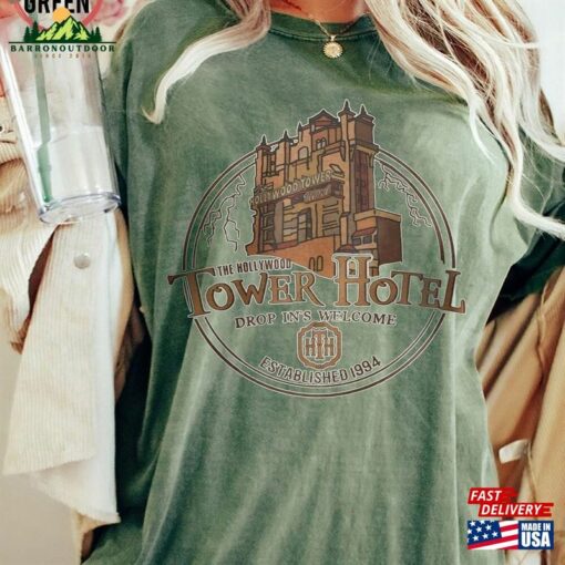 The Hollywood Tower Hotel Shirt Of Terror Disney Studios Unisex Hoodie