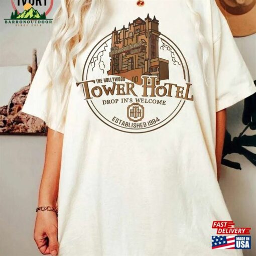 The Hollywood Tower Hotel Shirt Of Terror Disney Studios Unisex Hoodie