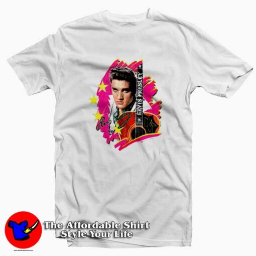 The King Elvis Presley With Guitar Vintage T-shirt On Sale