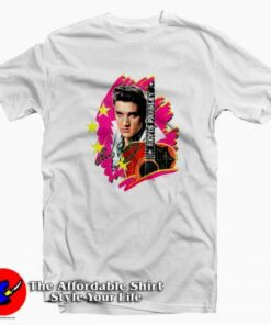 The King Elvis Presley With Guitar Vintage T shirt On Sale 2