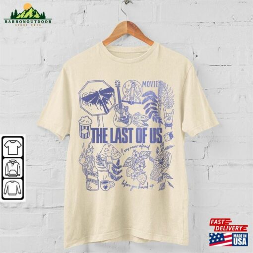 The Last Of Us Movie Doodle Art Shirt Vintage Merch Tee Graphic Sweatshirt Hoodie Unisex