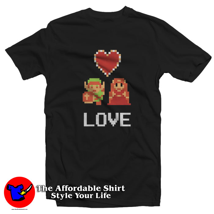 The Legend of Zelda 8-Bit Love Unisex T-Shirt On Sale The Legend of Zelda 8-Bit Love Unisex T-Shirt On Sale