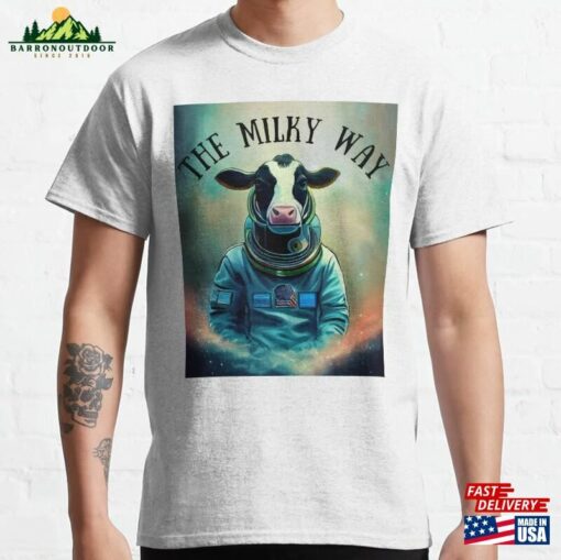 The Milky Way Astronaut Cow Classic T-Shirt Unisex