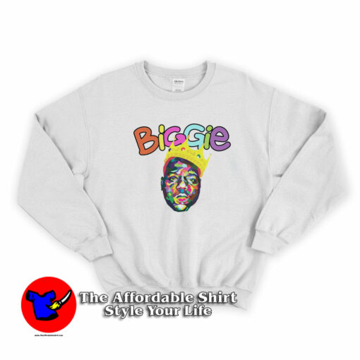 The Notorious Crowned Biggie Colorful Sweatshirt On Sale