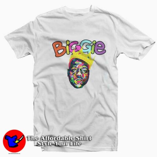 The Notorious Crowned Biggie Colorful T-shirt On Sale