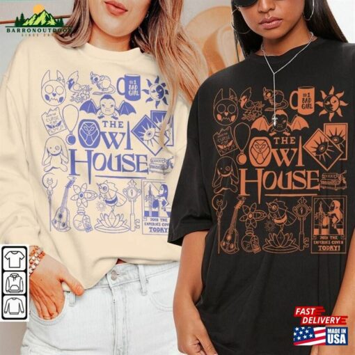 The Owl House Doodle Art Shirt Vintage Movie Tv Print Tattoo Sweatshirt Hoodie 2023 V1 Da2405dt Unisex Classic