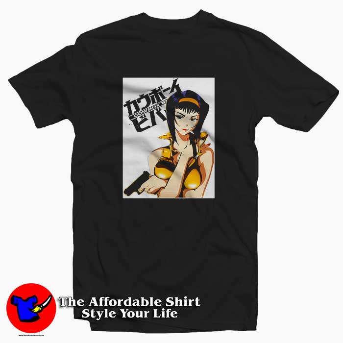 The Potrait Of Faye Valentine From Cowboy T-shirt On Sale The Potrait Of Faye Valentine From Cowboy T-shirt On Sale