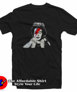 The Queen Elizabeth Mashup David Bowie T-Shirt On Sale The Queen Elizabeth Mashup David Bowie T-Shirt On Sale