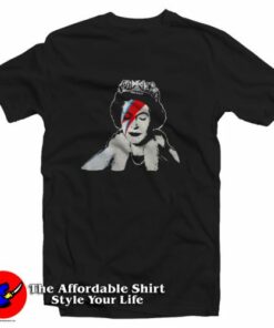 The Queen Elizabeth Mashup David Bowie T-Shirt On Sale The Queen Elizabeth Mashup David Bowie T-Shirt On Sale