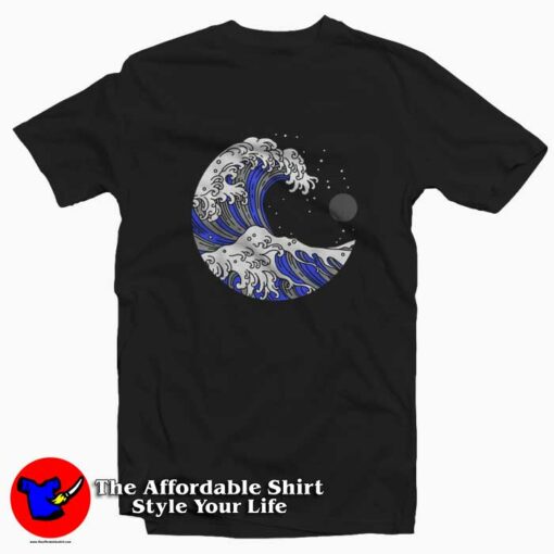 The Retro Japan Ocean Waves Graphic T-Shirt On Sale