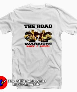 The Road Warriors Hawk & Animal T-shirt On Sale The Road Warriors Hawk & Animal T-shirt On Sale
