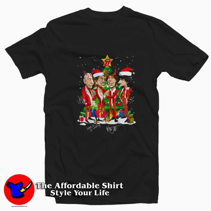 The Rolling Stone Caricature Style Christmas T-shirt On Sale The Rolling Stone Caricature Style Christmas T-shirt On Sale