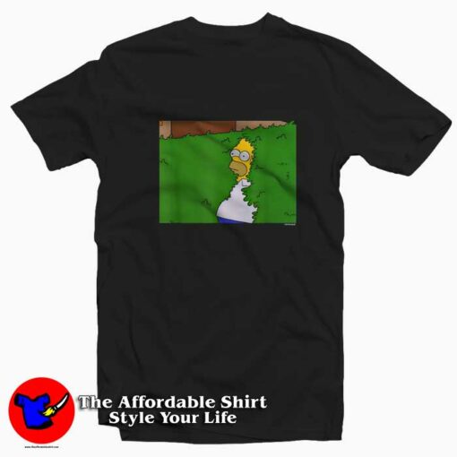 The Simpsons Homer Hedge Meme Unisex T-shirt On Sale