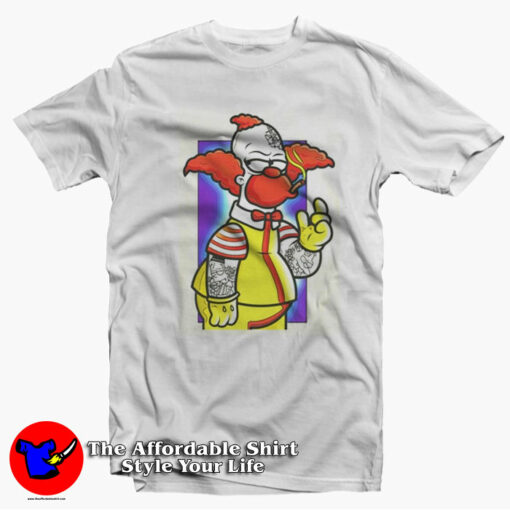 The Simpsons Krusty The Clown Graphic Unisex T-shirt On Sale