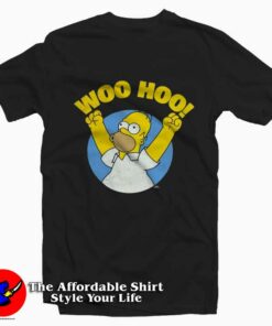 The Simpsons Woo Hoo Distressed Cute T-shirt On Sale