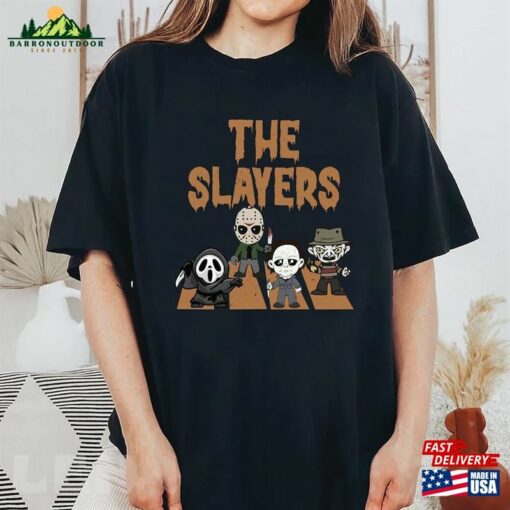 The Slay Ers Horro R Movie Characters Shirt Halloween Character Friends Unisex Classic